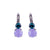 Medium Double Stone Leverback Earrings- "Violet" *Custom*