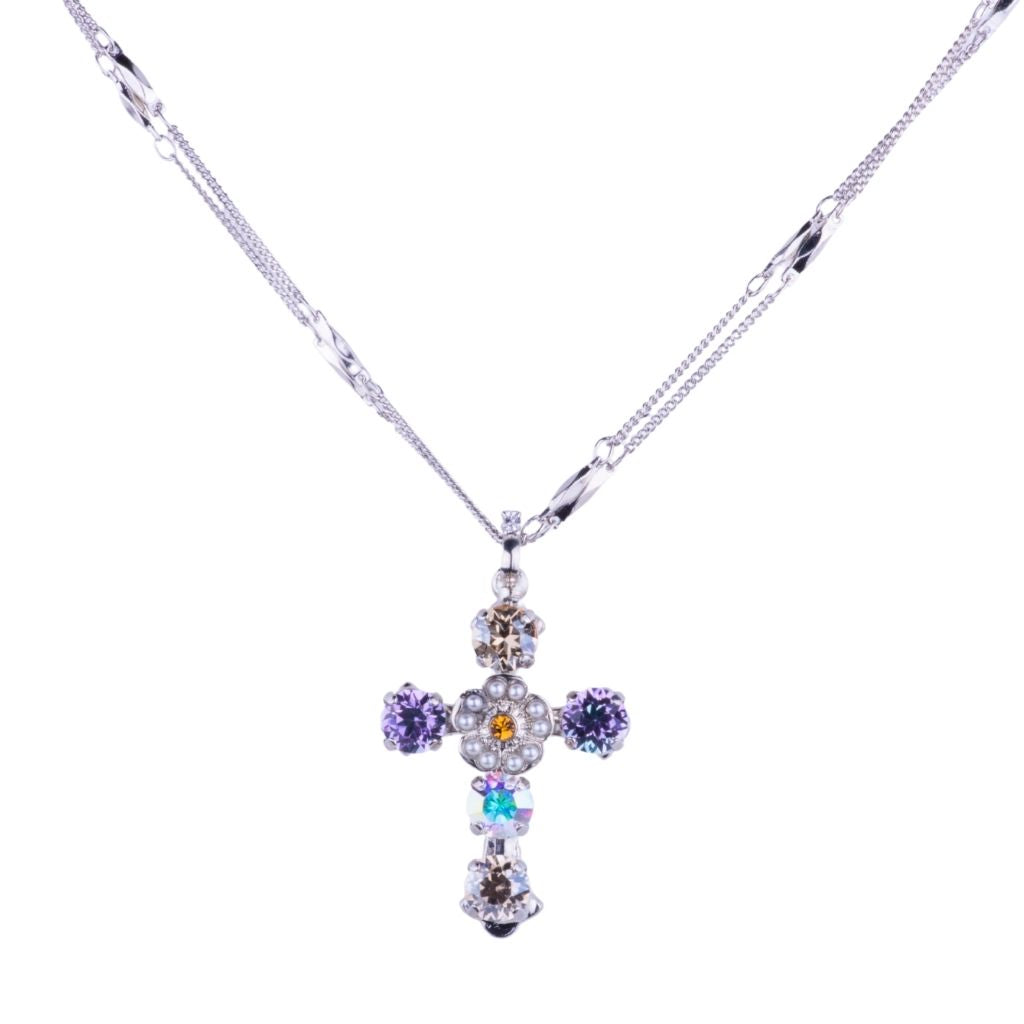 Flower Cross Pendant in "Dawn" *Custom*