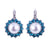 Extra Luxurious Rosette Leverback Earrings in "Cascade" *Custom*