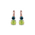 Medium Double Stone Leverback Earrings "Ivy Villa" *Custom*