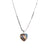 Mother of Pearl Heart Pendant - Rhodium