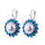 Extra Luxurious Rosette Leverback Earrings in "Cascade" *Custom*