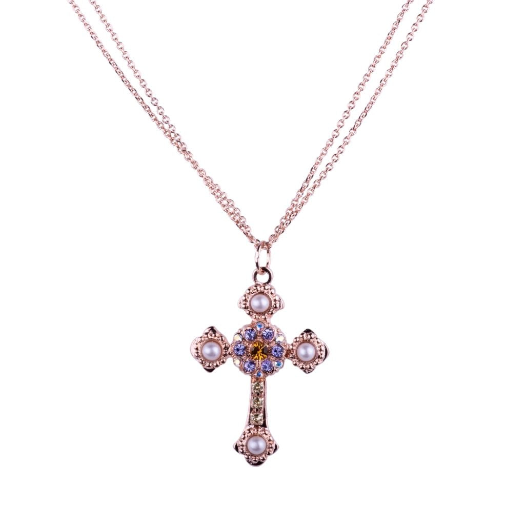 Flat Cross Pendant in "Dawn" *Custom*