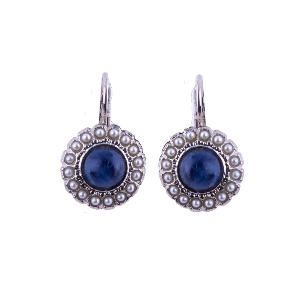 Large Halo Disc Leverback Earrings in "Cascade" *Custom*