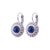 Large Halo Disc Leverback Earrings in "Cascade" *Custom*