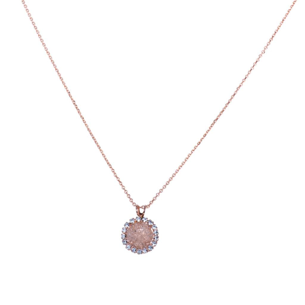 Cushion Cut Cluster Pendant in "Desert Rose" *Custom*