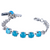 Medium Five Stone Bracelet in "Blue Quartz" *Custom*