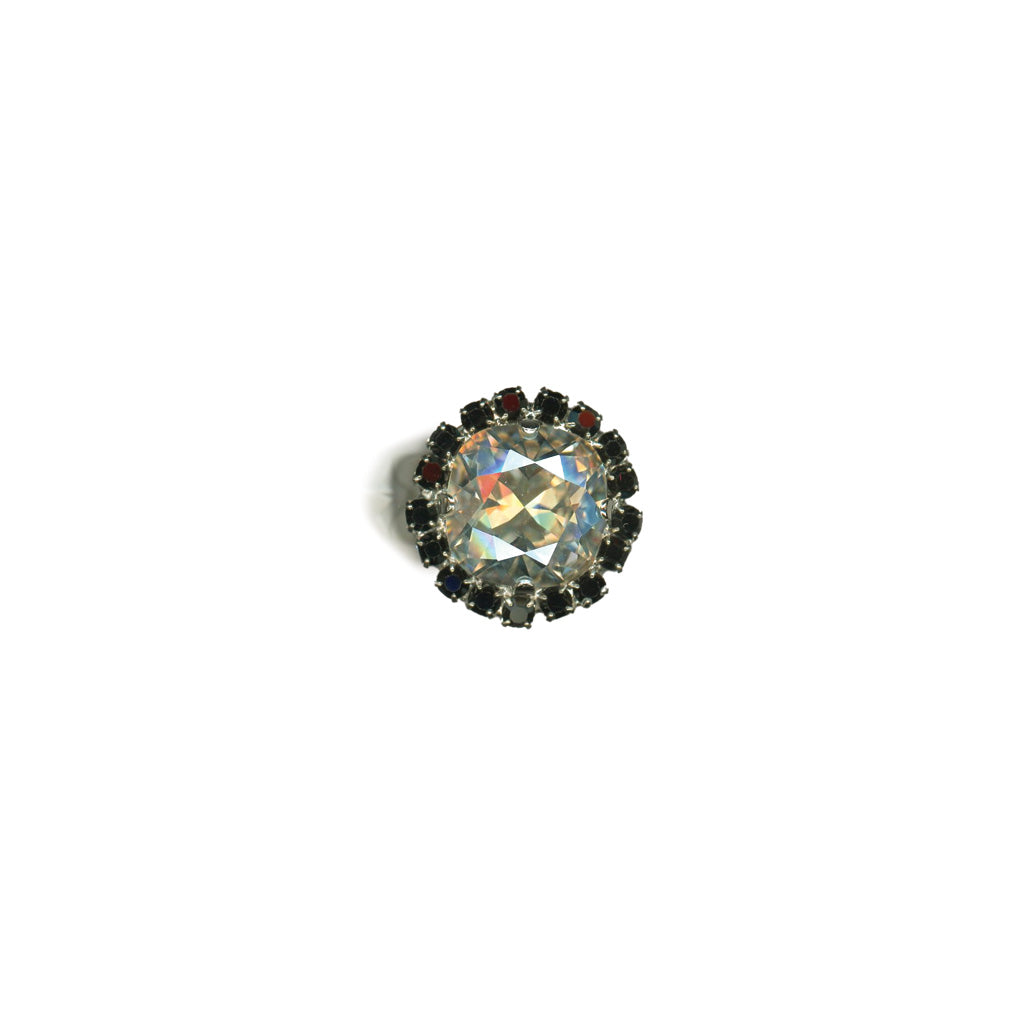 Cushion Cut Cluster Ring in "Obsidian Shores" *Custom*