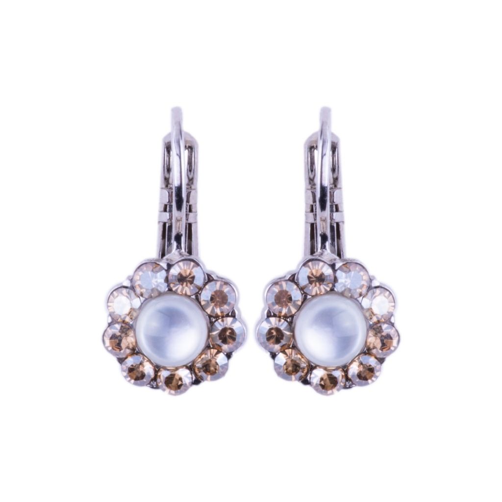 Medium Flower Leverback Earrings in "Sahara" *Custom*