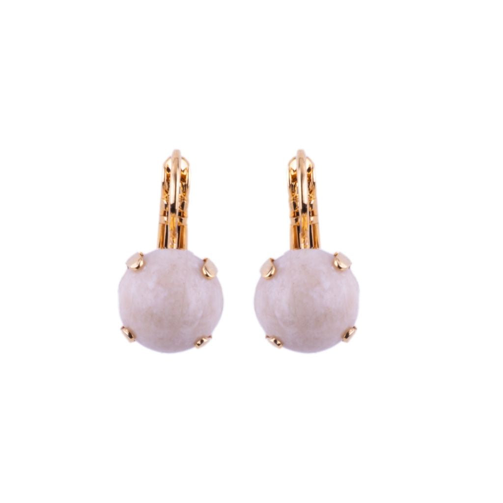 Large Round Leverback Earrings in "Riverstone" *Custom*