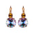 Large Double Stone Leverback Earrings in "Dawn" *Custom*