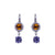Medium Rosette Earrings With Drop in "Dawn" *Custom*