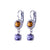 Medium Rosette Earrings With Drop in "Dawn" *Custom*