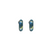 Long Oval Single Post Earring  in "Aquamarine" *Custom*
