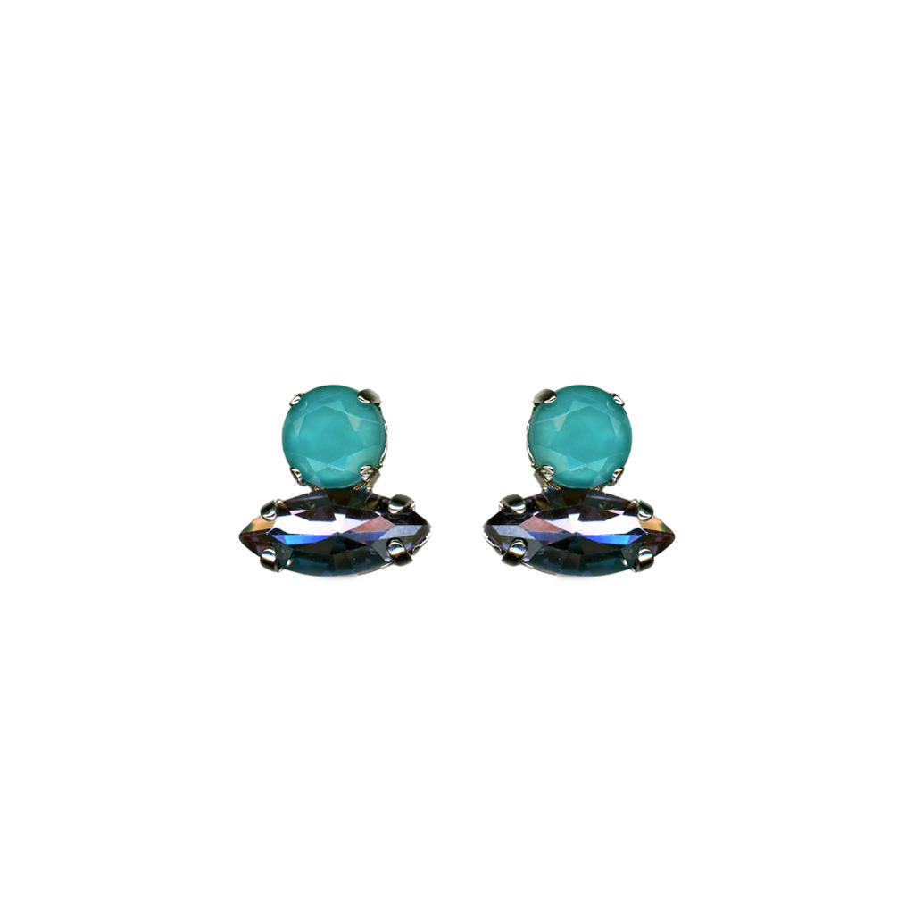 Marquise & Round Post Earrings in "Vineyard Veranda" *Custom*