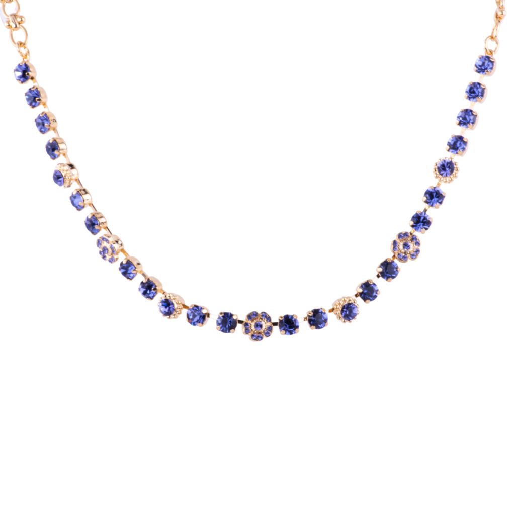 Small Flower Cluster Necklace in "Tanzanite" *Custom*