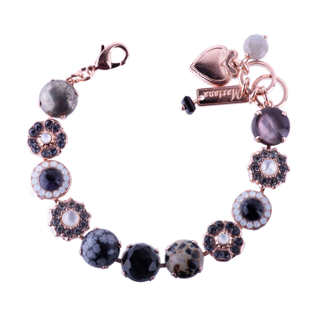 Large Rosette Bracelet in "Nightfall" *Custom*
