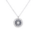 Filigree Star of David Pendant in "White Shell- Rhodium