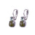 Medium Double Stone Earrings in "Terra" - Rhodium