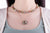 Large Double Halo Pendant in ''Evergreen" - Rhodium