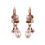 Square Cluster Leverback Earrings in "Desert Rose" *Custom*