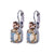 Large Emerald Classic Leverback Earrings in "Desert Rose" *Custom*