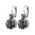 Large Double Stone Leverback Earrings in "Deep Forest" *Custom*