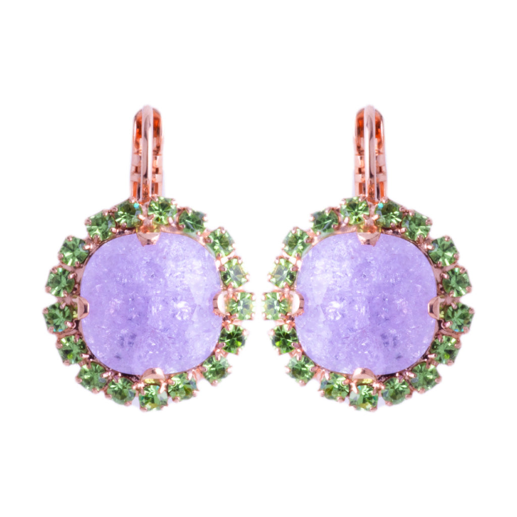 Cushion Cut Cluster Leverback Earrings in "Bloom" *Custom*