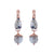 Small Pear Leverback Earrings with Drop in "Nightfall" *Custom*