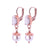 Small Pear Leverback Earrings with Drop in "Sahara"  *Custom*