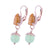 Small Pear Leverback Earrings with Drop in "Terra" *Custom*
