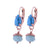 Small Pear Leverback Earrings with Drop in "Aqua Vista" *Custom*