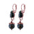Small Pear Leverback Earrings with Drop in "Deep Forest" *Custom*