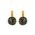 Large Halo Leverback Earrings in "Deep Forest" *Custom*