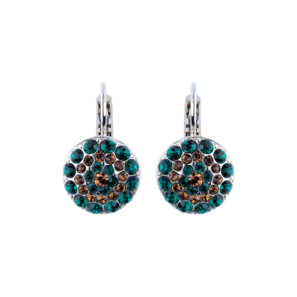 Pavé Leverback Earrings in "Deep Forest" *Custom*