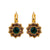 Large Rosette Leverback Earrings in "Deep Forest" *Custom*