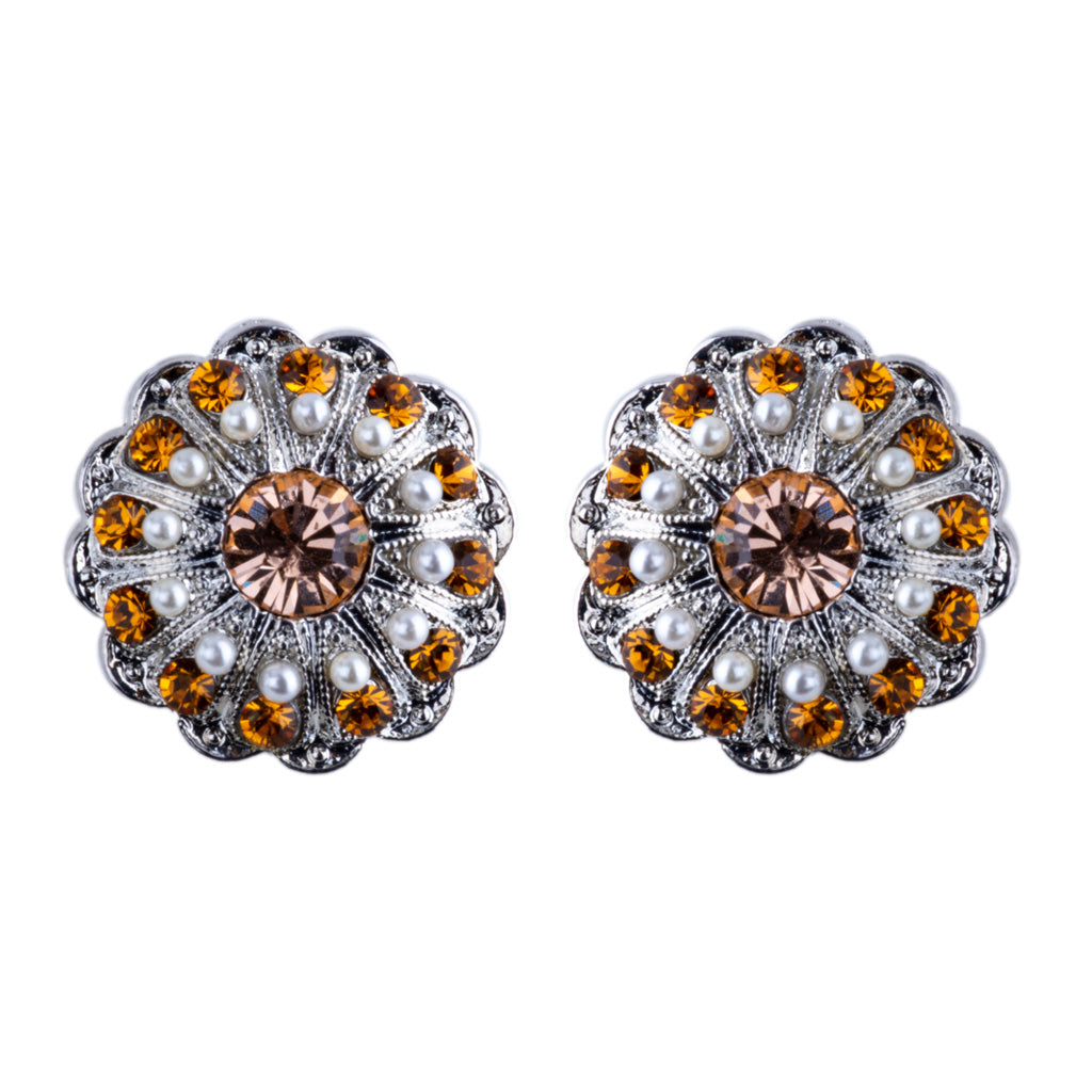 Extra Luxurious Blossom Post Earrings in "Desert Rose" *Custom*
