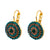 Extra Luxurious Pavé Leverback Earrings in "Deep Forest" *Custom*