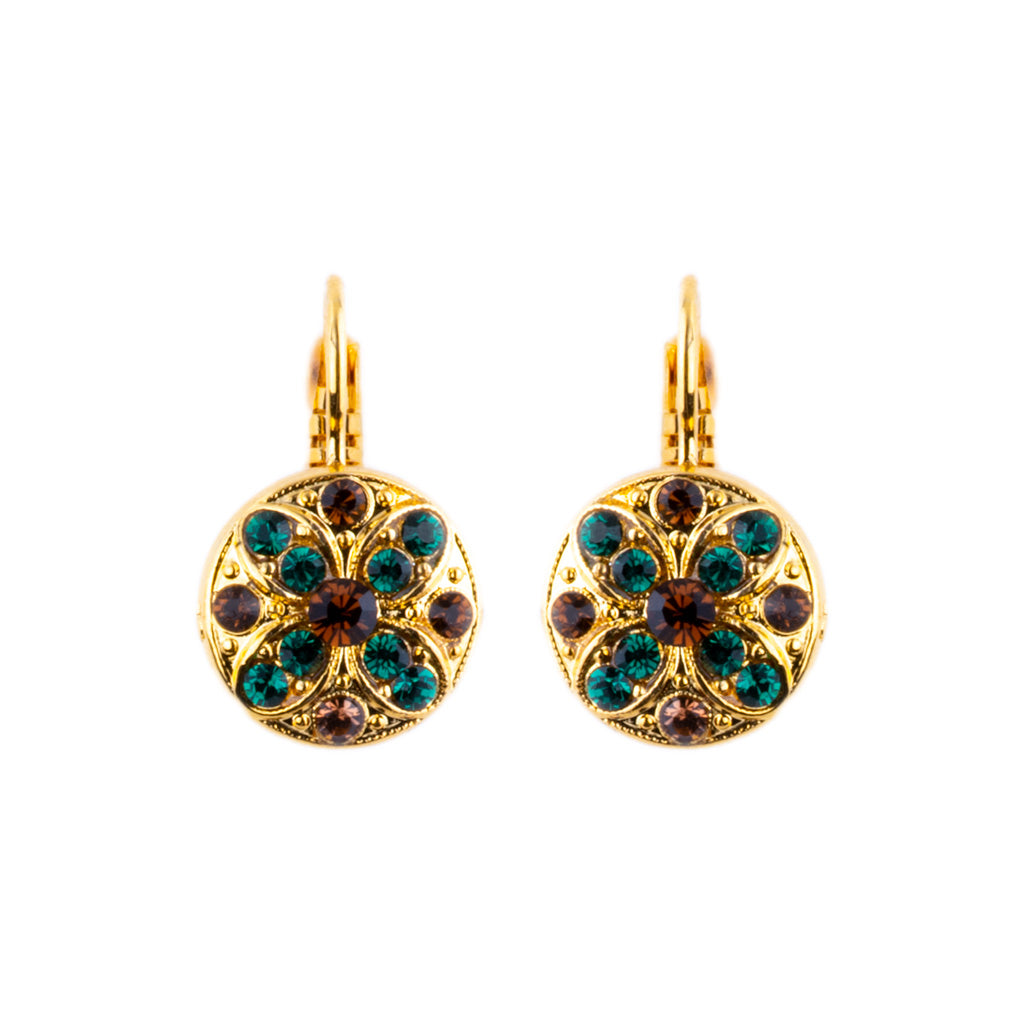Wallflower Leverback Earrings in "Deep Forest" *Custom*