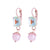 Small Emerald Leverback Earrings with Drop in "Bloom" *Custom*