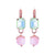 Small Emerald Leverback Earrings with Drop in "Bloom" *Custom*