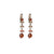 Dangle Ivy Leverback Earrings in "Pumpkin Spice" - Rose Gold