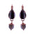 Medium Pear Leverback Earrings with Drop in "Nightfall" *Custom*