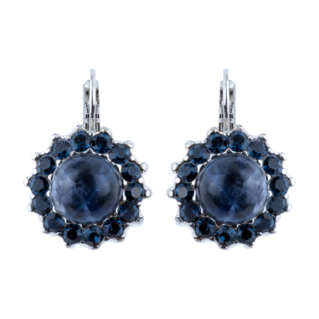 Extra Luxurious Rosette Leverback Earrings in "Nightfall" *Custom*