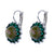 Extra Luxurious Rosette Leverback Earrings in "Deep Forest" *Custom*