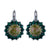 Extra Luxurious Rosette Leverback Earrings in "Deep Forest" *Custom*