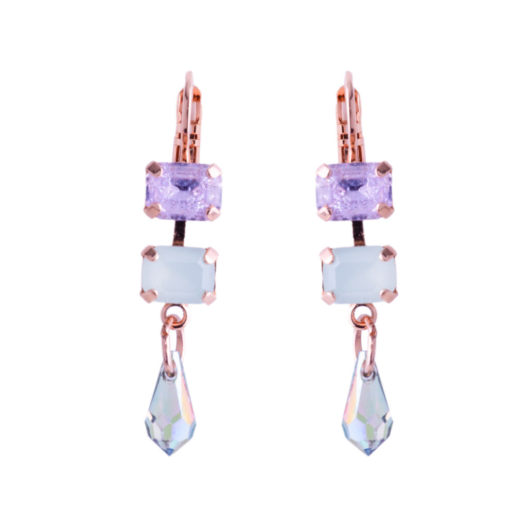 Petite Emerald Leverback Earrings with Briolette in "Bloom" *Custom*