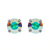 Medium Everyday Post Earrings in "Crystal Aurora Borealis" - Rhodium