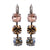 Medium Three Stone Leverback Earrings in "Desert Rose" *Custom*