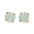 Medium Everyday Post Earrings in "White Opal"- Rhodium